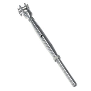 Ridoir inox a4 chape usinée et terminaison à sertir sur câble