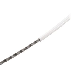 Câble inox A4 / Aisi 316 Souple 7 X 7 Gainé Blanc