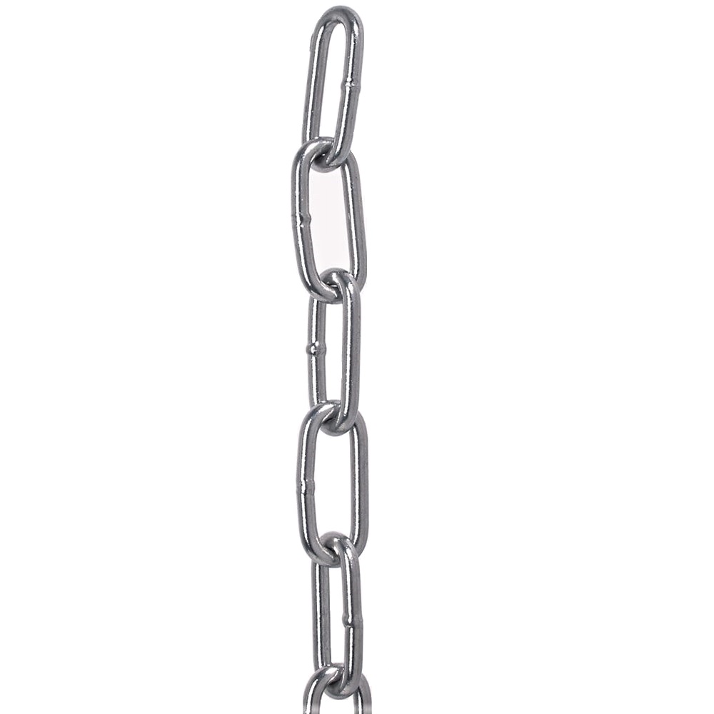 Chaîne inox maillon long conforme à la DIN 763