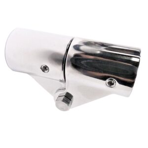 Charnière pour tube en inox A4 finition polie miroir
