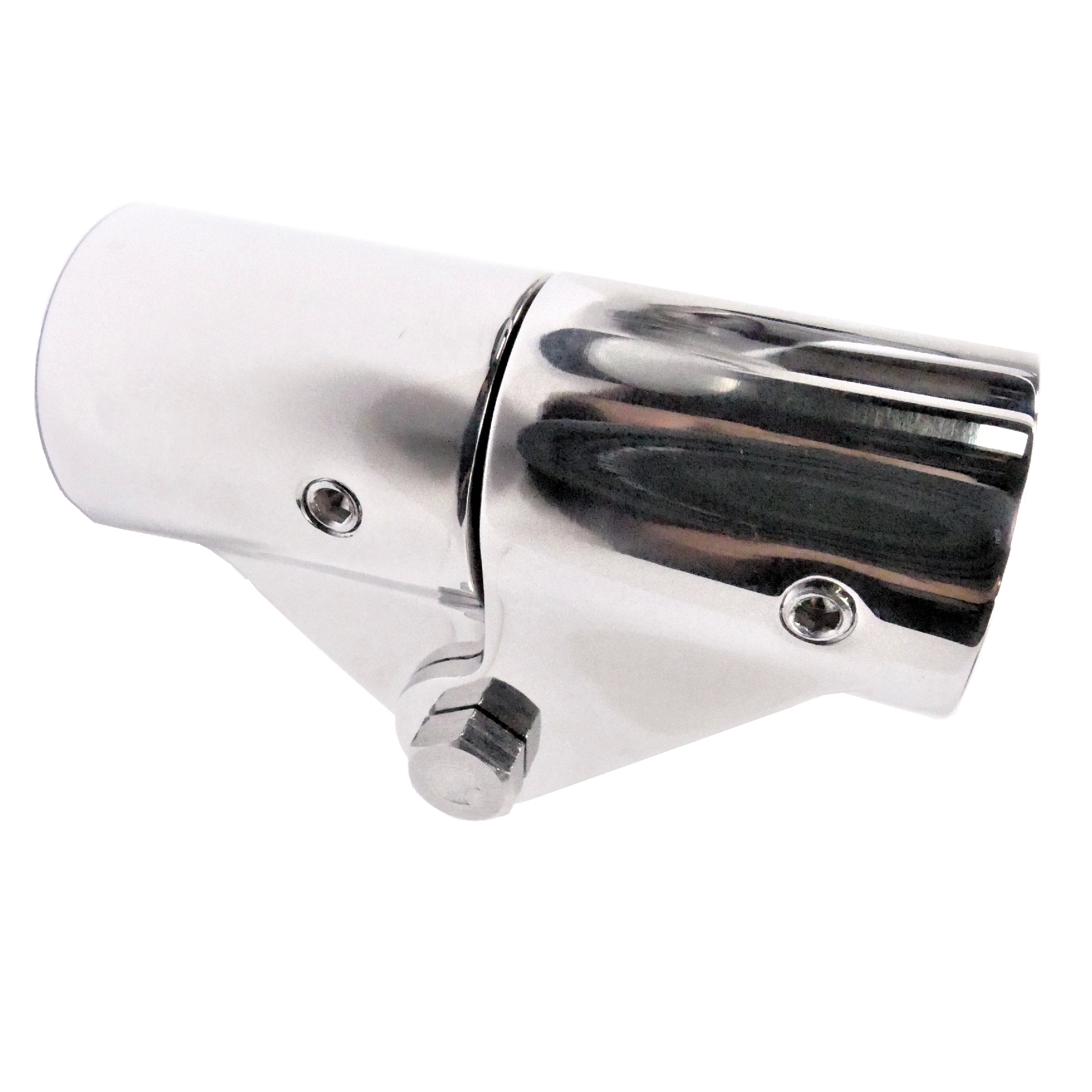 Charnière pour tube en inox A4 finition polie miroir