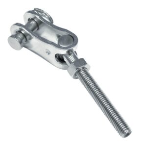 Chape articulée en inox A4 avec filetage pas à gauche