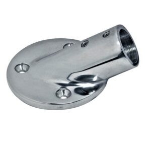 Platine de blacon ronde angle 30°, fabrication fonderie inox A4 finition polie