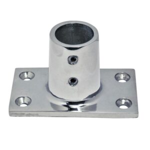 Platine rectangulaire inox A4 angle 90% pour tube