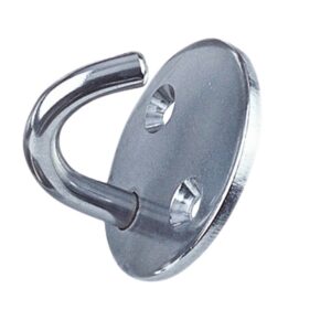 Platine ronde avec crochet en inox A4-Aisi 316