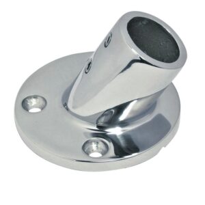 Platine ronde inox A4 angle 60% pour tube