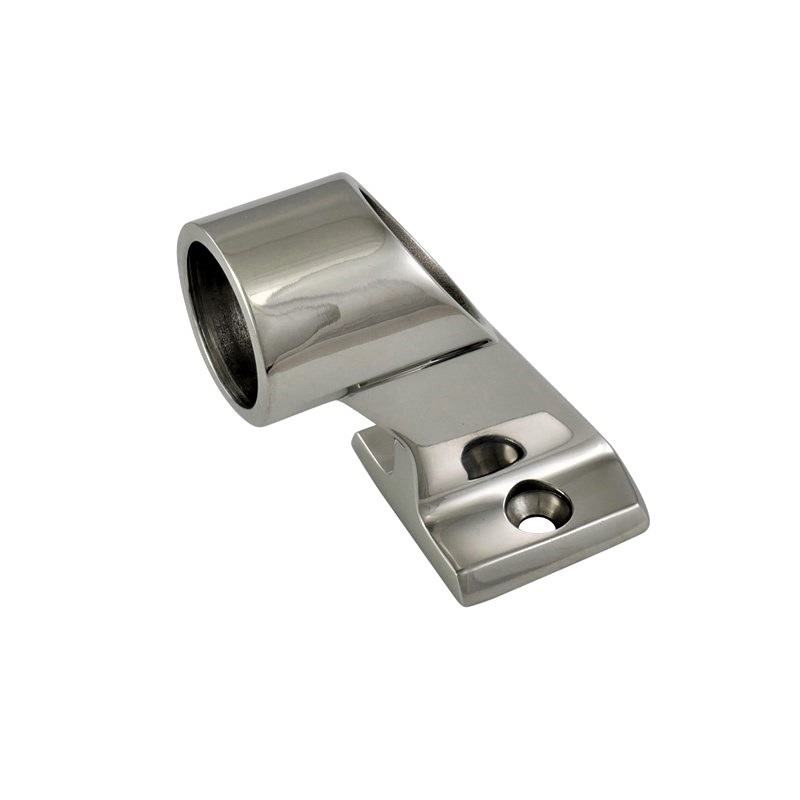 Support pour main courante diamètre 22 mm en inox A4 traversante angle de 60°