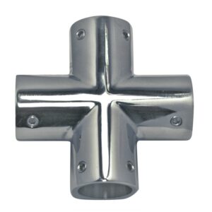 Support pour tube en croix, pièce de fonderie en inox A4