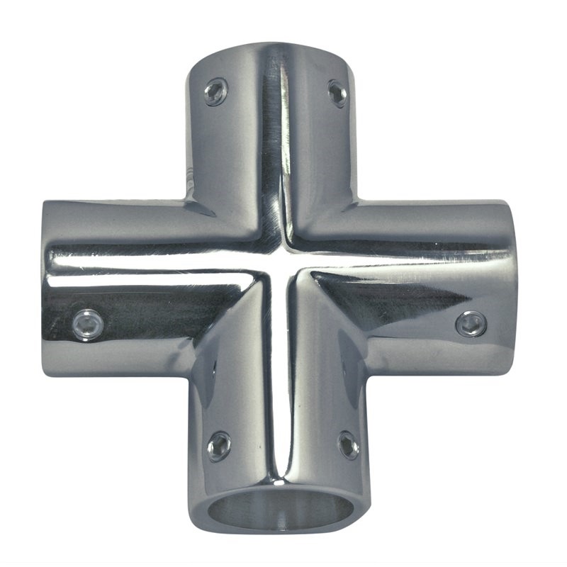 Support pour tube en croix, pièce de fonderie en inox A4