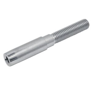 Terminaison courte filetage droite inox A4 à sertir sur câble