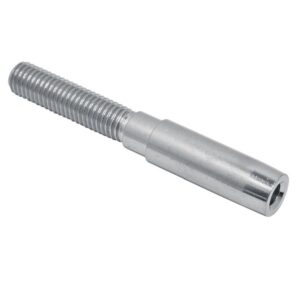 Terminaison courte filetage gauche inox A4 à sertir sur câble
