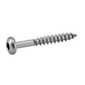 Vis bois tête cylindrique empreinte torx filetage total Inox A2