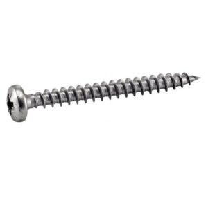 Vis bois inox tête cylindrique empreinte pozidriv filetage total