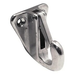 Mousqueton sur platine, pièce de fonderie, polie, inox A4 (AISI 316)