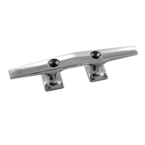 Taquet sur platines poli miroir 2 points de fixation LG 160 mm en inox 316