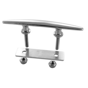 Taquet inox A4 (AISI 316) mâle avec plaque de renfort