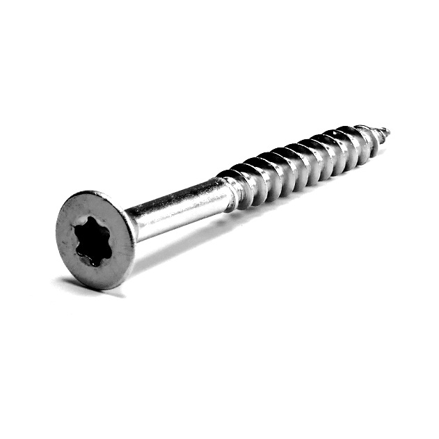 Vis bois inox tête fraisée empreinte torx filetage partiel