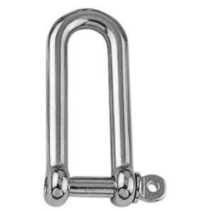 Manille longue D inox A4 (AISI 316)