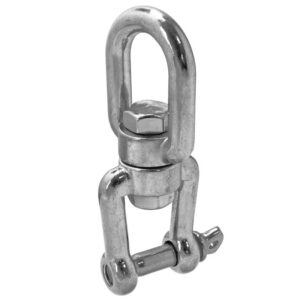Emerillon oeil / manille avec axe épaulé inox A4 (AISI 316)