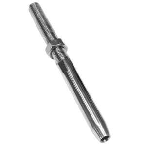 Terminaison filetée en inox A4 pas à gauche pour sertissage sur câble inox