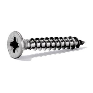 Vis bois inox tête fraisée empreinte pozidriv filetage total