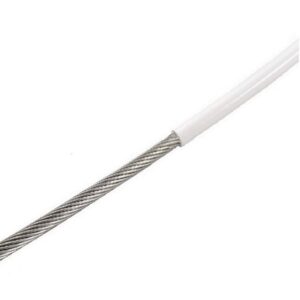 Câble inox A4 / Aisi 316 Souple 1 X 19 Gainé Blanc