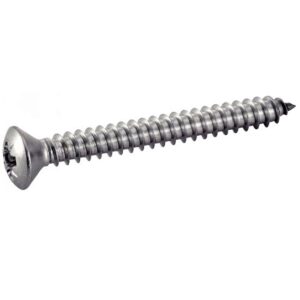 Vis à tôle tête fraisée bombée inox empreinte cruciforme Pozidriv
