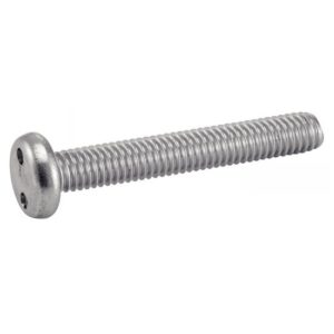 Vis inox inviolable filetage métrique tête cylindrique empreinte snake eyes ( 2 trous )