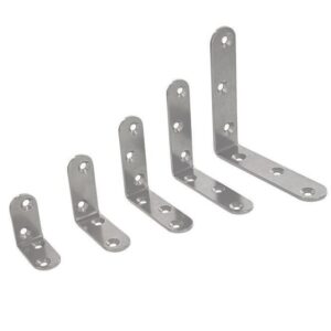 equerre de renfort en inox A4 qualité marine avec bouts arrondis