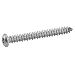 vis à tôle tête cylindrique en inox a2 empreinte torx ou six lobes + téton