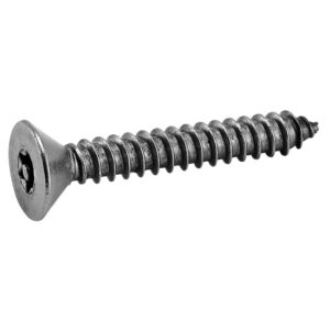 vis à tôle tête fraisée en inox a2 empreinte torx + téton