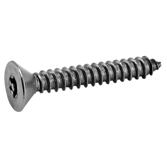 vis à tôle tête fraisée en inox a2 empreinte torx + téton
